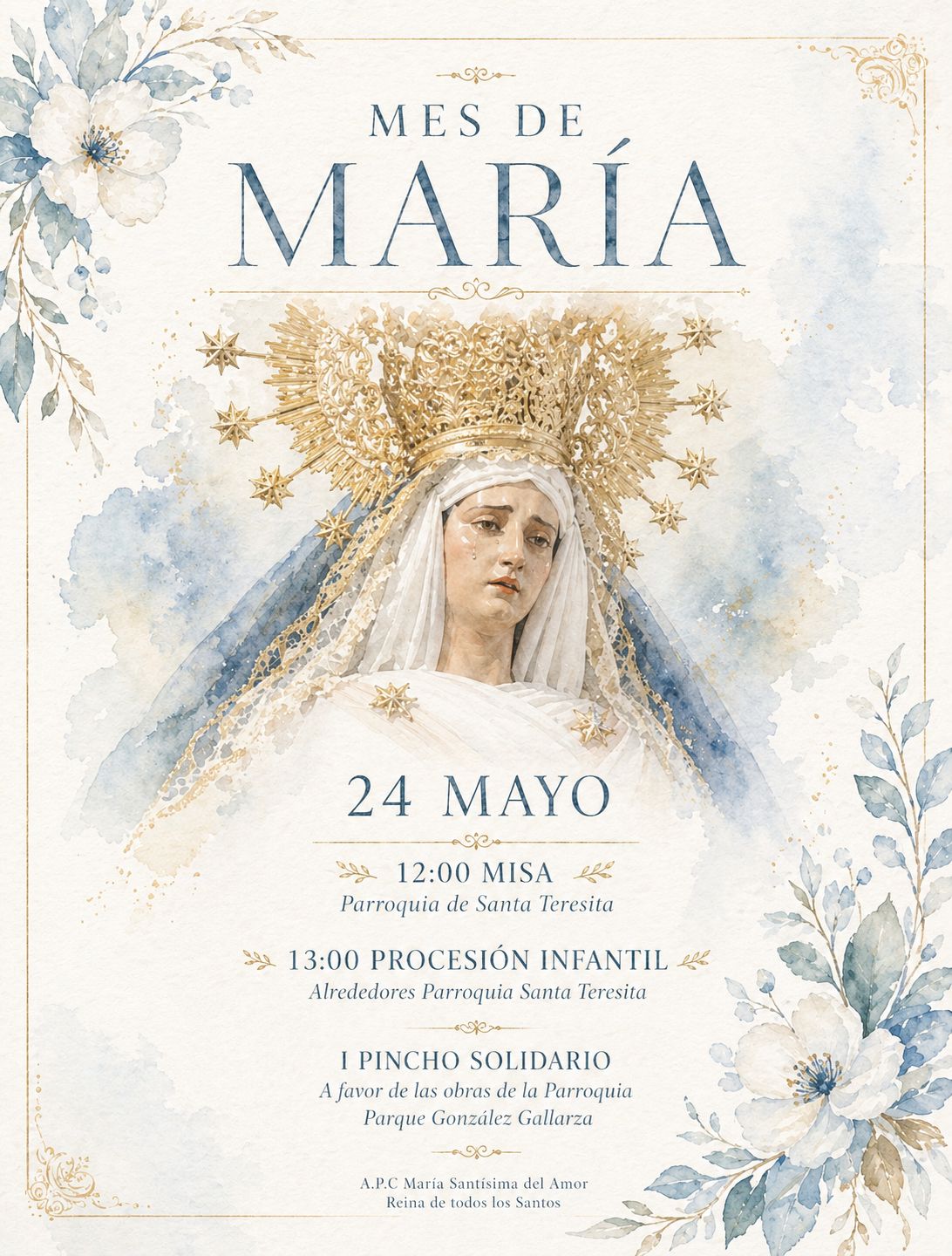 Mes de mayo y fiesta de Pentecostés con la Virgen del Amor